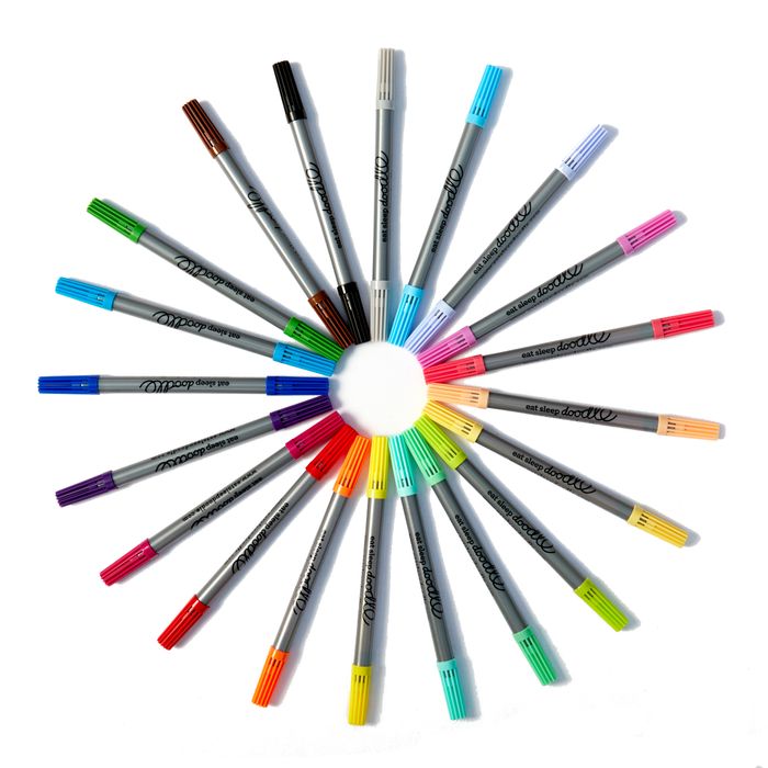artist set of 20 wash-out pens